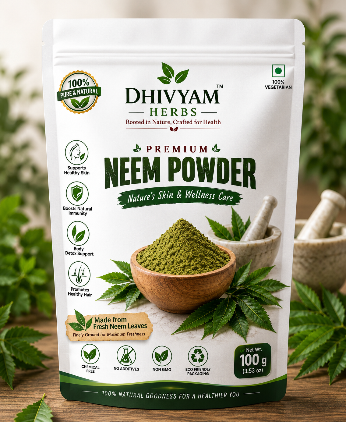 Dhivyam Herbs Organic Neem Leaf Powder